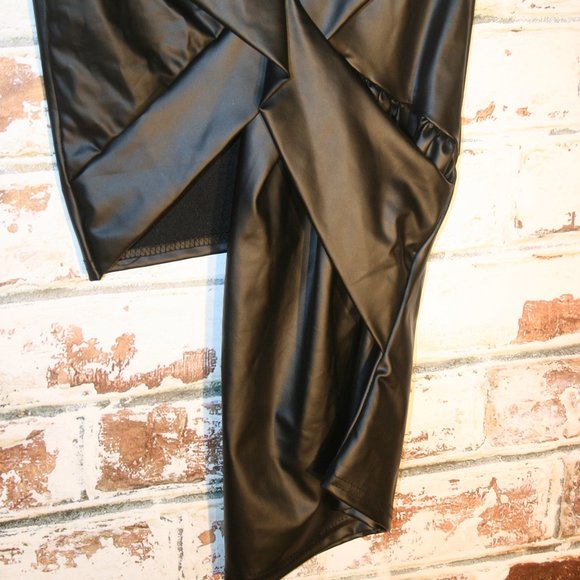 PrettyLittleThing Asymmetrical Faux Leather Tank - Picture 2 of 5